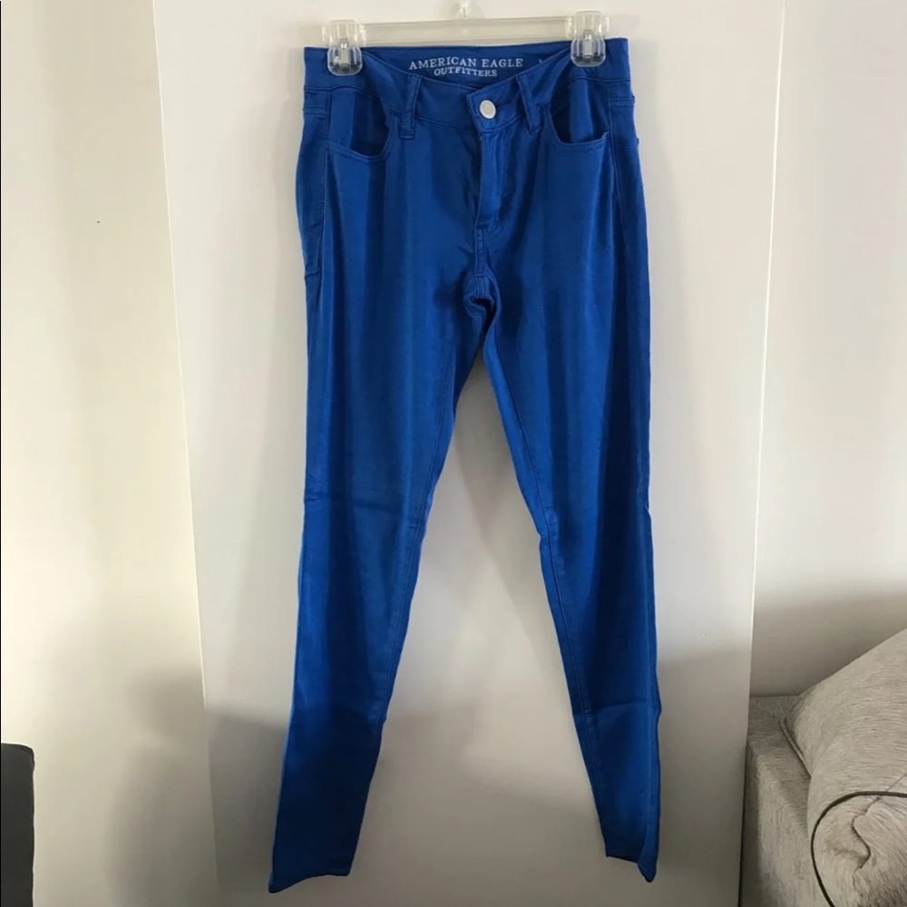 AE Cobalt Blue Super Stretch Jegging Pants